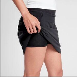 Athleta Soho Skort Black Exercise Walking Travel Errands Tennis Hiking Size 16